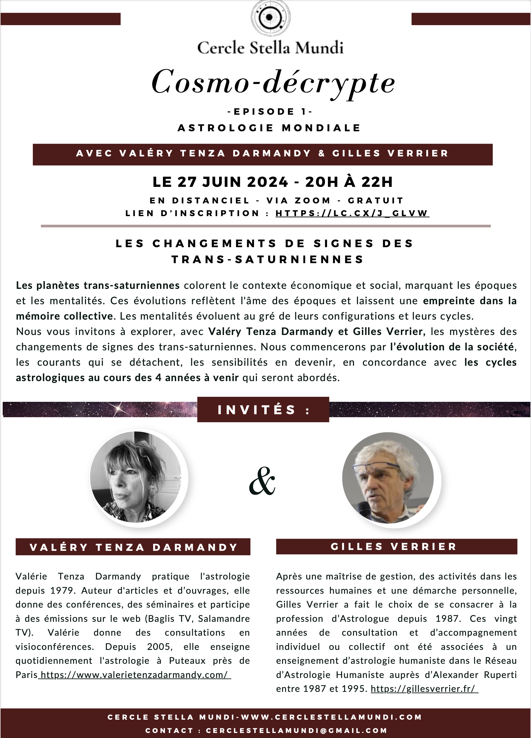 Stella Mundi Astrologie mondiale 27 Juin 2024